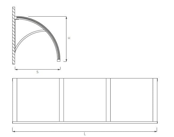 Навес из поликарбоната Mv Line Туннель / Пенсилин ARCH-00122373 - Вид №2