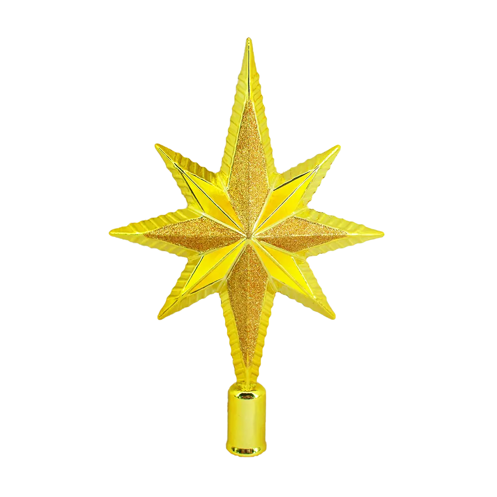 84751274 Верхушка на елку Звезда Семиконечная h20 см золотой STLM-1442562 Santreyd 