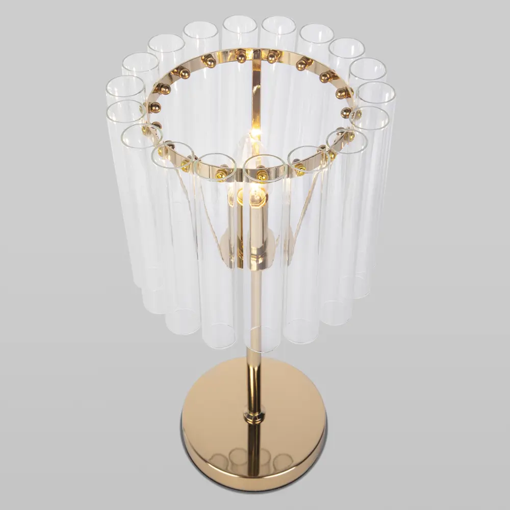 Eurosvet Flamel - золотая настольная лампа со стеклянным плафоном 89435505 STLM-1578699 - Вид №4