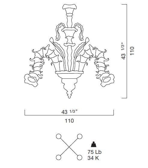 Люстра из муранского стекла Wave Murano Glass Капри ARCH-00063051 - Вид №2
