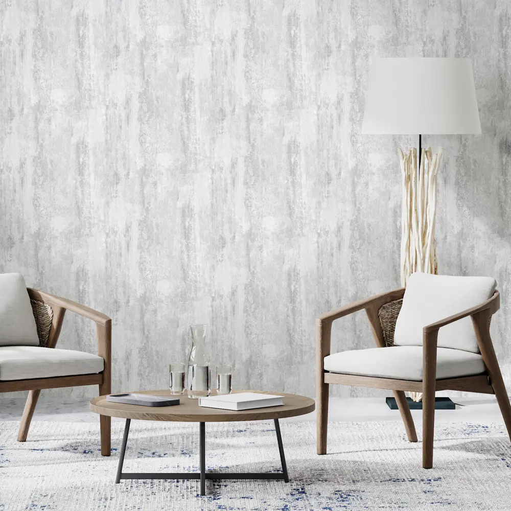 Santreyd Loft: флизелиновые обои светло-серые с тиснением 89361006 STLM-0827129 - Вид №3