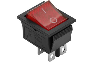 16653385 Клавишный выключатель красный с подсветкой 4 контакта, 250В, 16А, ВКЛ-ВЫКЛ тип RWB-502, SC-767, 26840 6 duwi