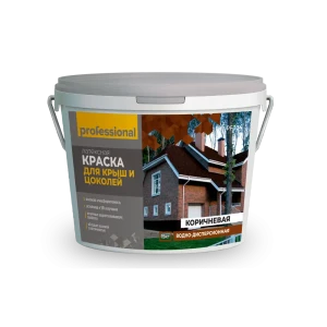 Краска фасадная Professional PF304 для крыш и цоколей матовая цвет коричневый 9.55 л
