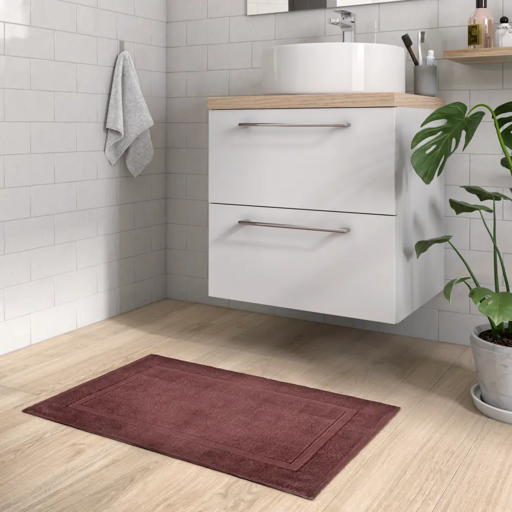 Коврик для ванной комнаты Sensea Terry 50x80 см цвет коричневый Без серии STLM-2107527 - Вид №4