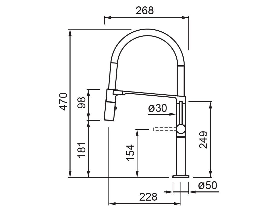 Смеситель для кухни на одно отверстие с ручным душем Elleci Elleci Kitchen ARCH-00107346 - Вид №4
