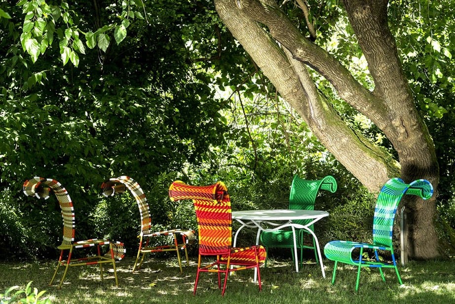 Стул из плетеной полиэтиленовой проволоки с высокой спинкой MOROSO M'afrique ARCH-00143465 - Вид №5