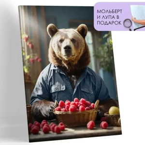 91979408 Картина по номерам холст на подрамнике Ifutureart 40х50 В гостях у хозяина Тайги STLM-1548105