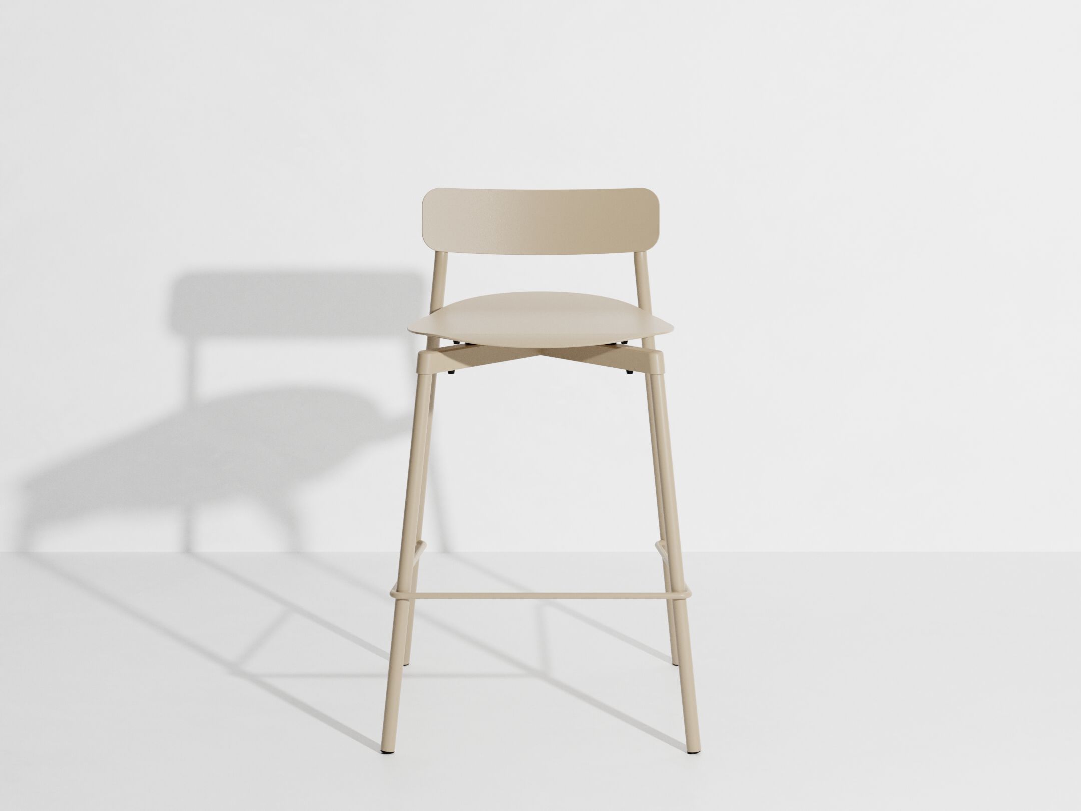 Высокий штабелируемый алюминиевый стул с порошковым покрытием с подставкой для ног Petite Friture Fromme ARCH-00091817 - Вид №6