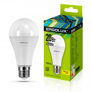 Светодиодная лампа LED-A65-20W-E27-3K 13182 ERGOLUX