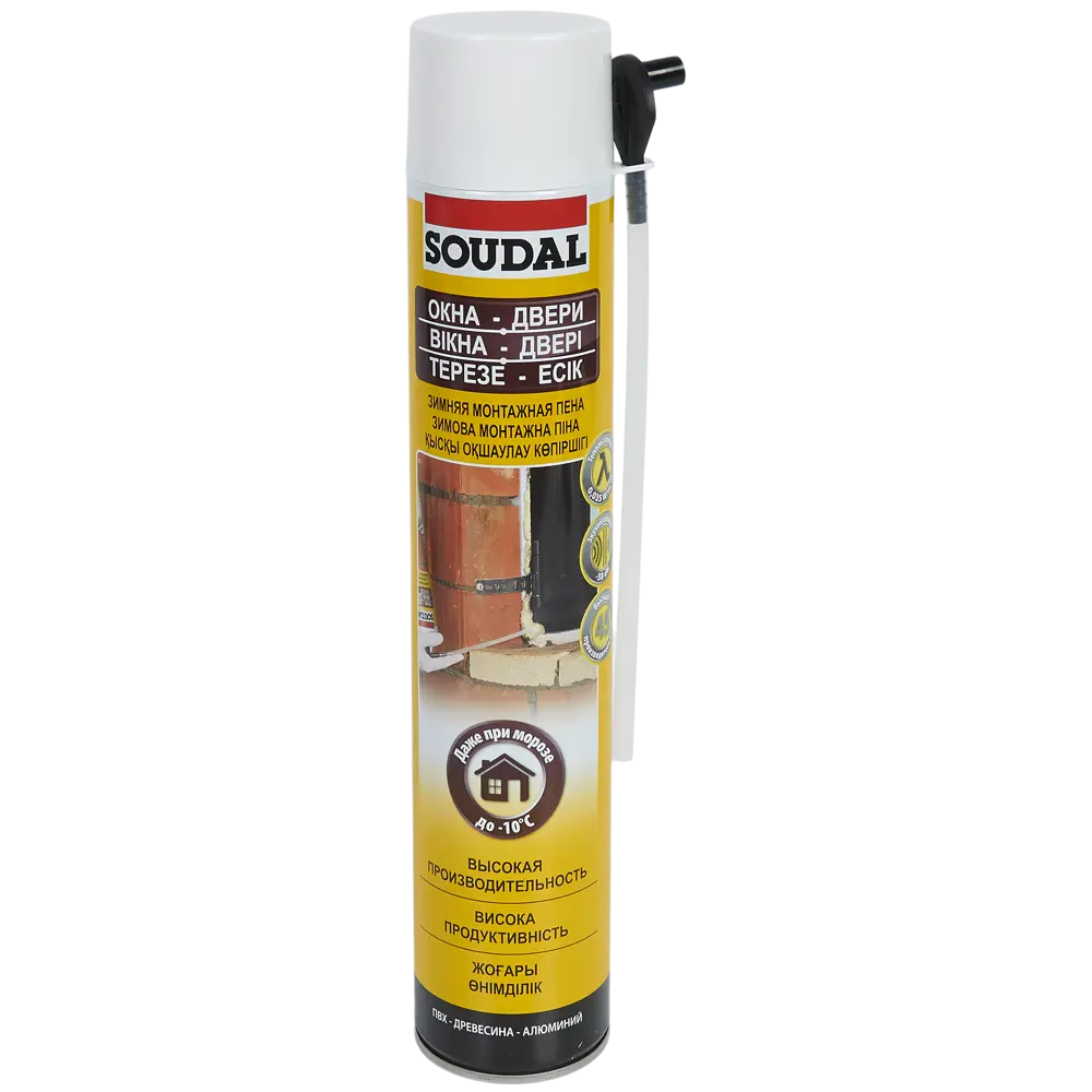Пена монтажная бытовая Soudal для окон и дверей 45 зимняя 750 мл 11622366 STLM-2095594 