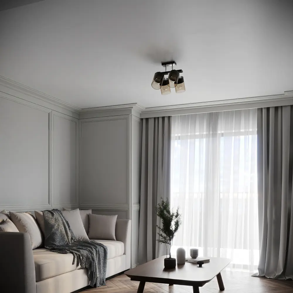 Потолочная люстра INSPIRE Amber с янтарными плафонами для гостиной 85113376 STLM-0058953 - Вид №7