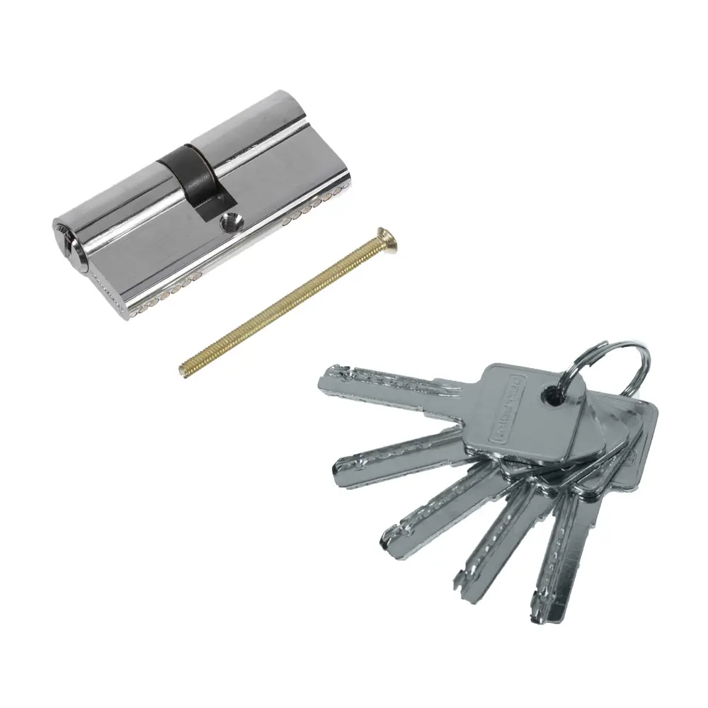 PALLADIUM Цилиндр Smart C ключ-ключ 35×35 мм хром с защитой от взлома 17217100 STLM-0007674 - Вид №1