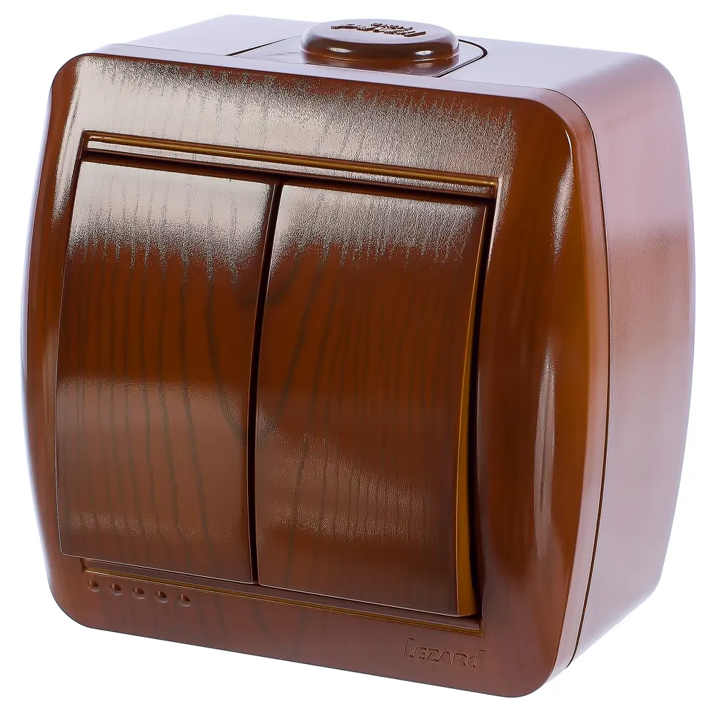 Выключатель накладной Lezard Nata 2 клавиши, цвет сосна STLM-2045795 - Вид №1