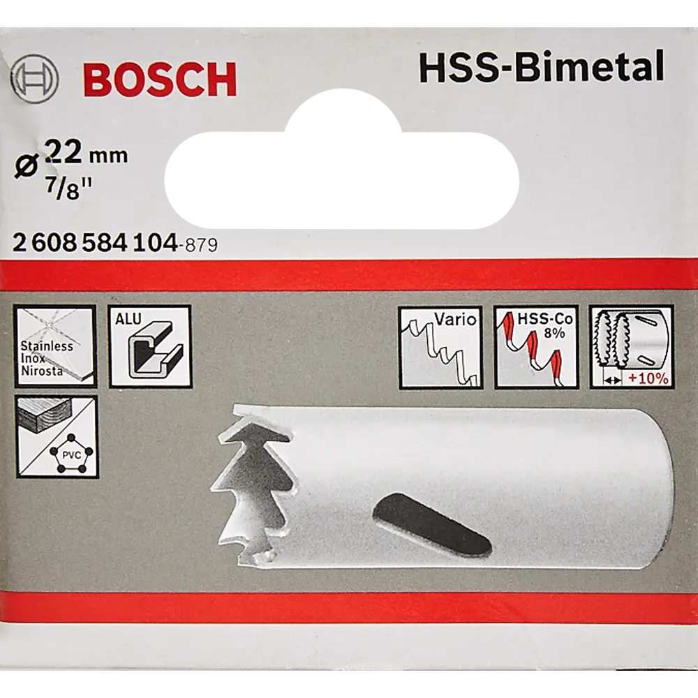 Коронка по стали биметаллическая Bosch 2608584104 22 мм BOSCH PROFESSIONAL STLM-2071552 - Вид №2