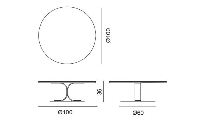 Круглый деревянный журнальный столик BBB FILIPPO ARCH-00036087 - Вид №3
