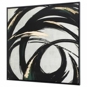 Панно интерьерное с абстрактным рисунком 80х80 см серо-черная Tomas Stern TOMAS STERN  00-3872668 Серый;черный;разноцветный