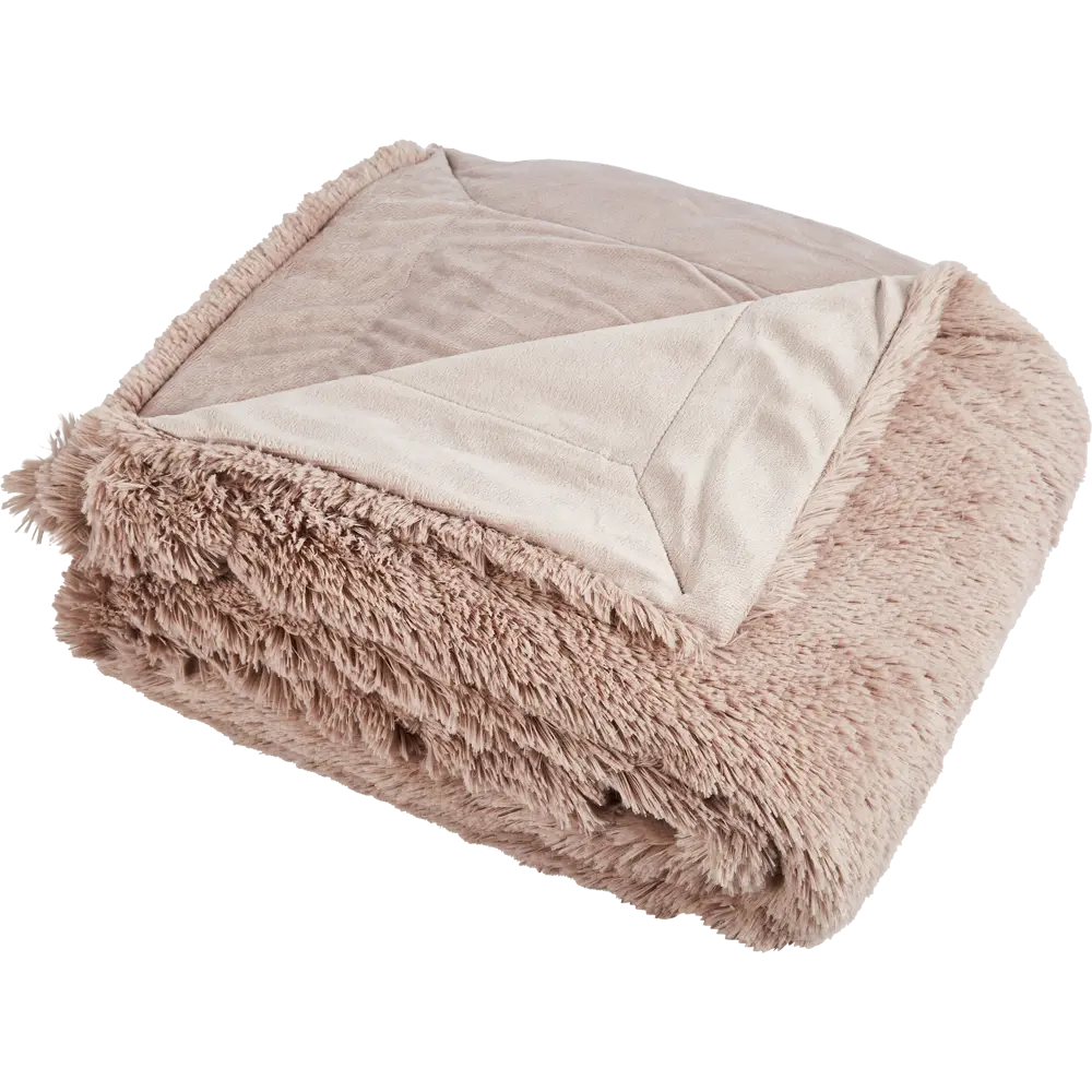 Плед Мягкий мех 200x220 см искусственный мех цвет серо-коричневый 82745302 STLM-2001390 Eclair