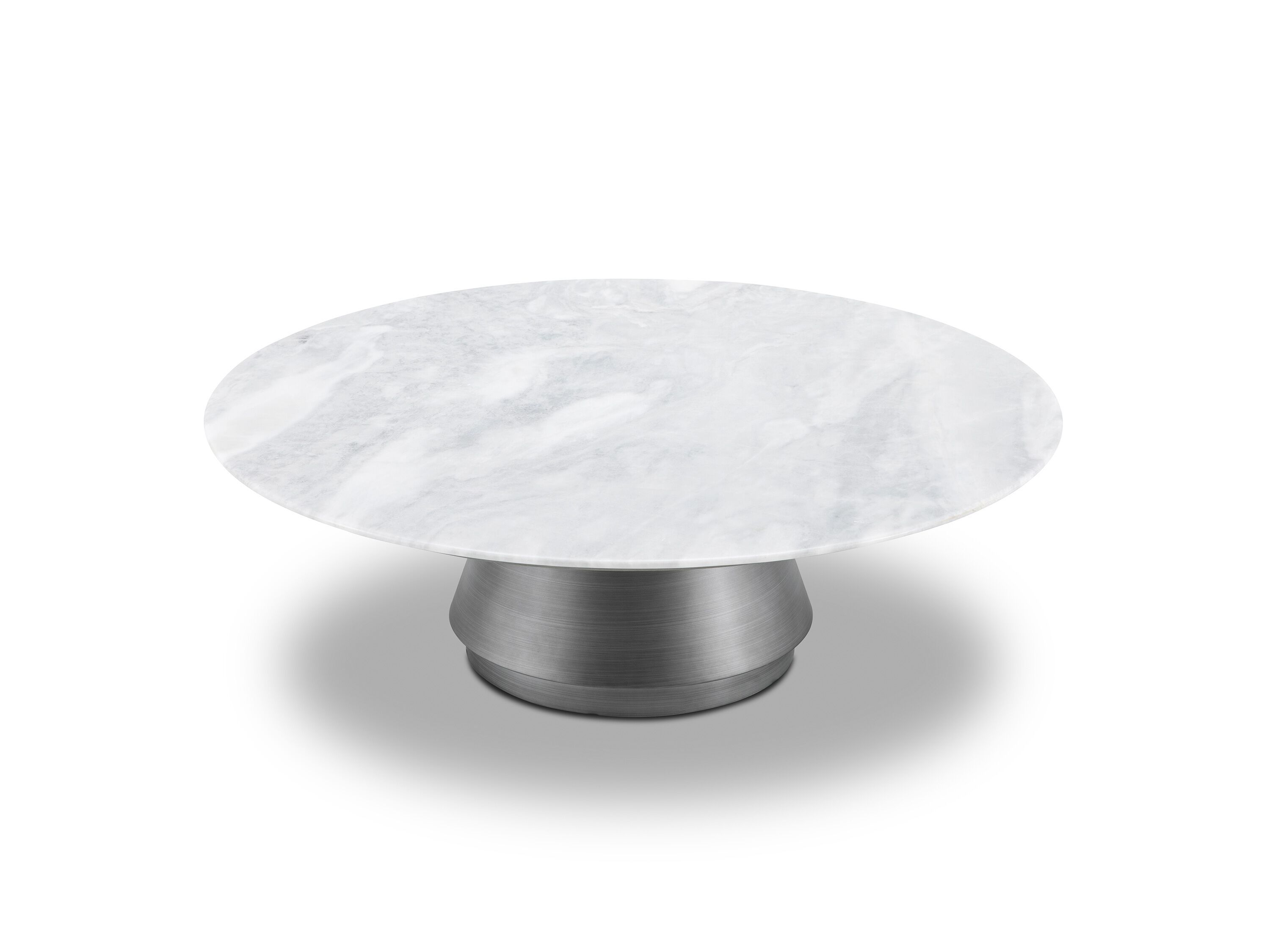 Круглый журнальный столик из мрамора и нержавеющей стали с центральным основанием CAMPO DE' FIORI ASCT703 ARCH-00114180 - Вид №1