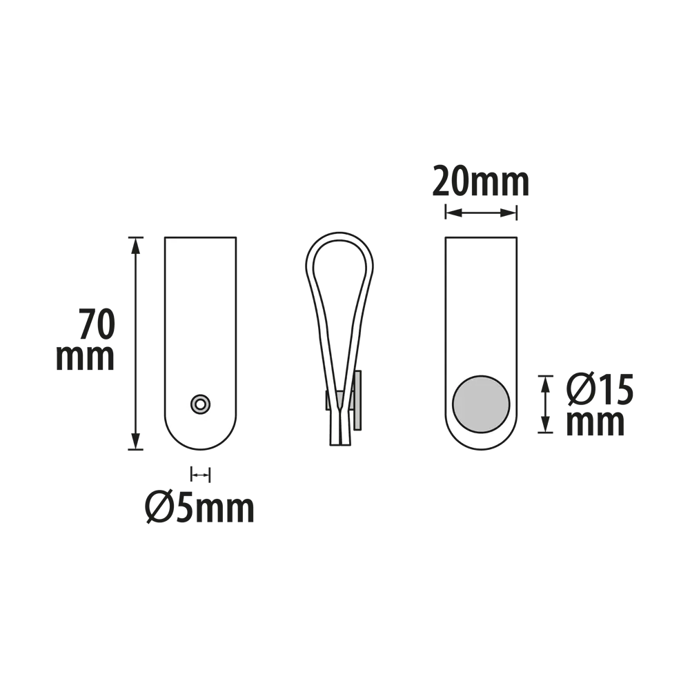 Ручка-скоба мебельная Inspire Zack кожа 70 мм цвет черный шт STLM-2058972 - Вид №7