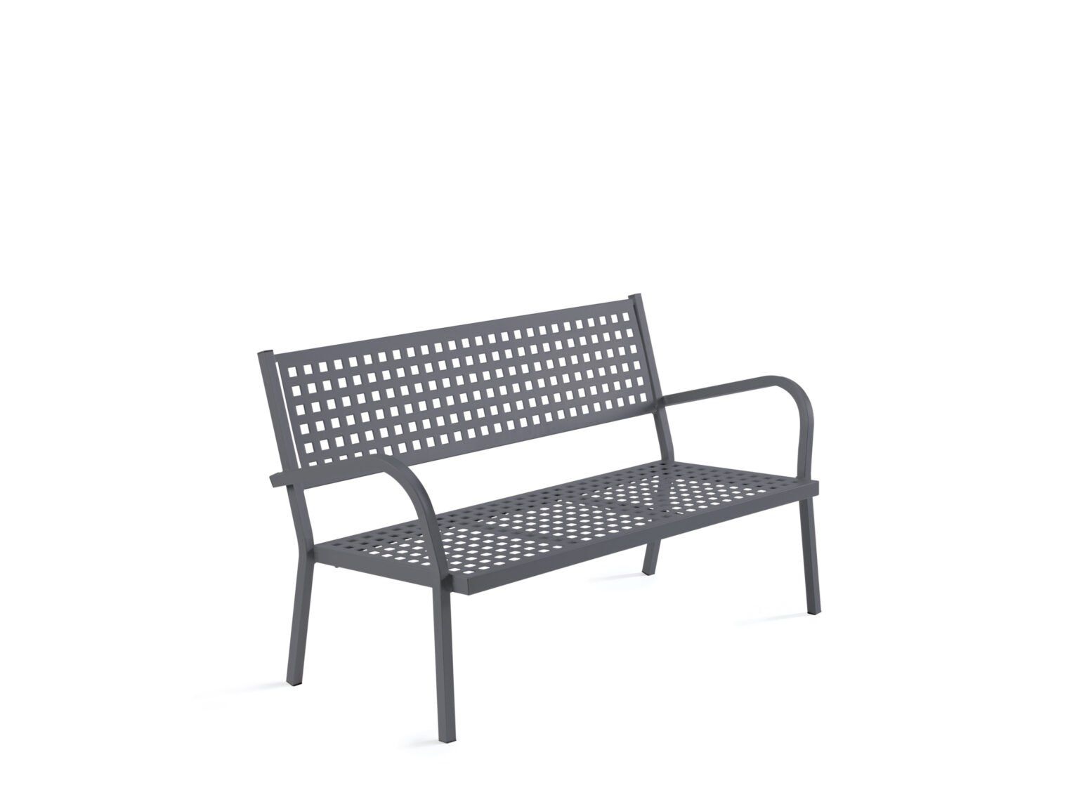 Металлическая садовая скамейка с подлокотниками Vermobil ARCH-00085459 - Вид №5