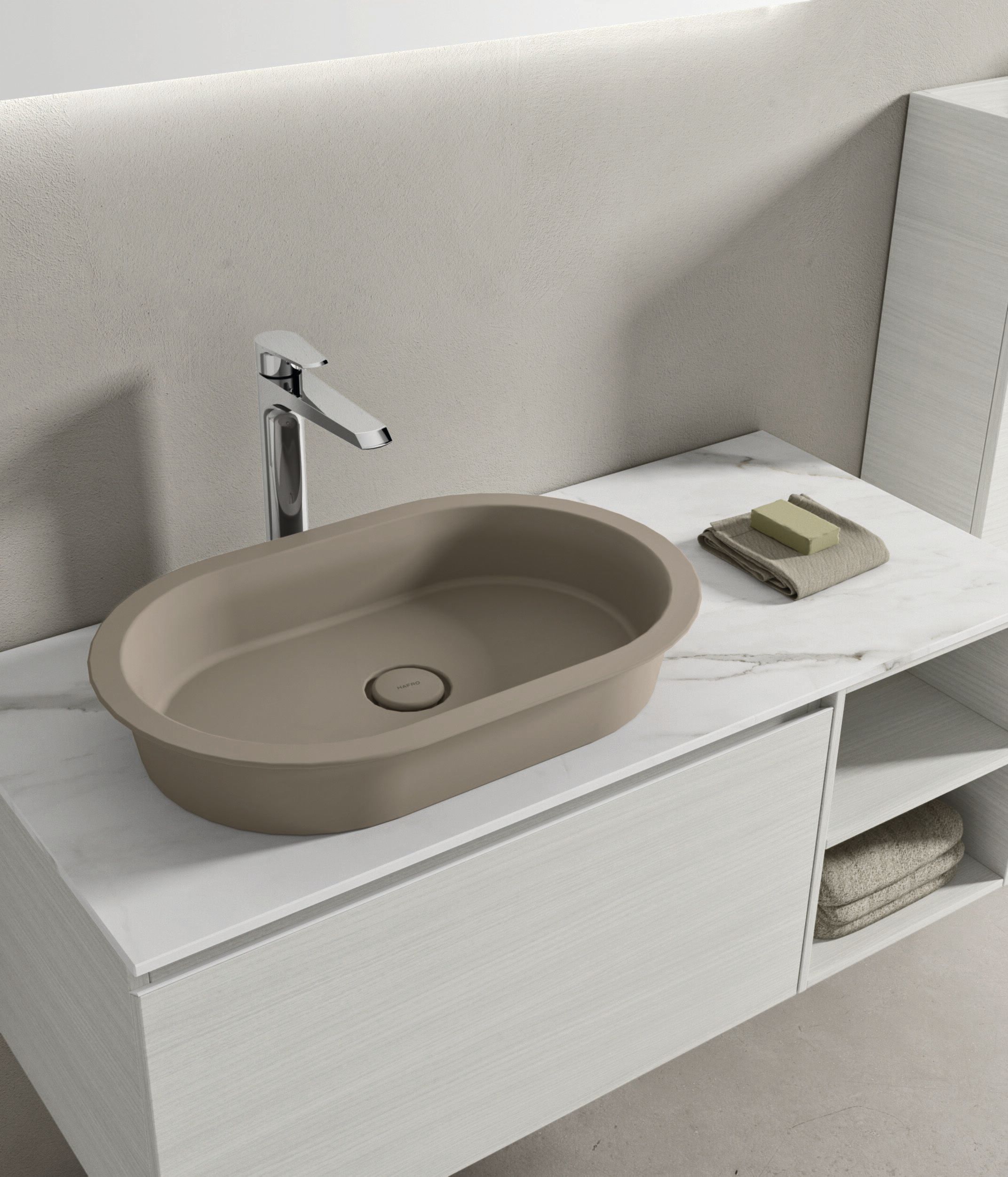 Подвесной туалетный столик с зеркалом Gruppo Geromin капля ARCH-00134259 - Вид №1