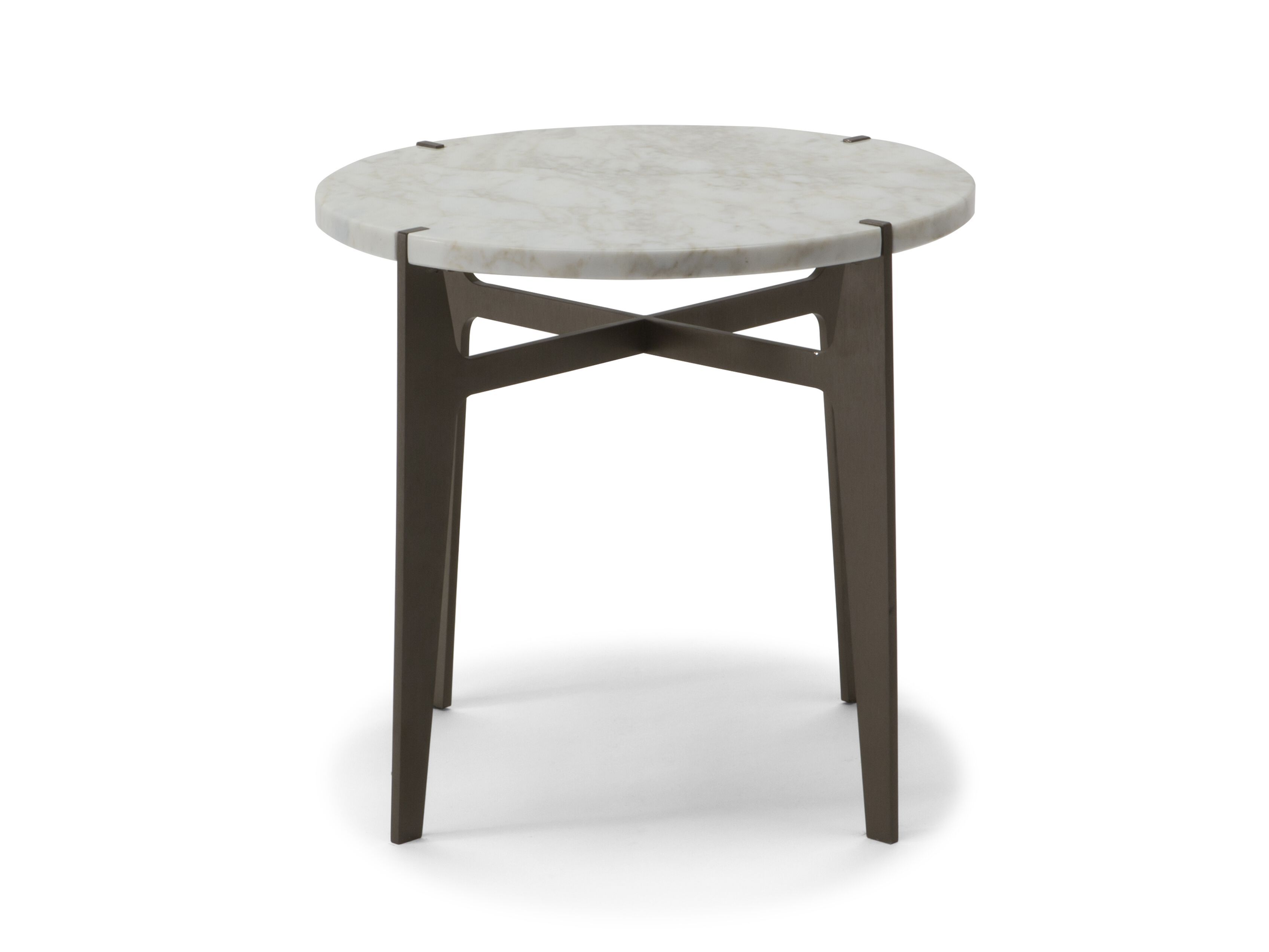 Высокий круглый журнальный столик с мраморной столешницей Natuzzi Italia Ido ARCH-00138125 - Вид №1