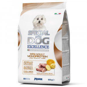ПР0059862 Корм для собак EXCELLENCE Monoprotein для мелких пород, ягненок, рис, картофель сух.800г SPECIAL DOG