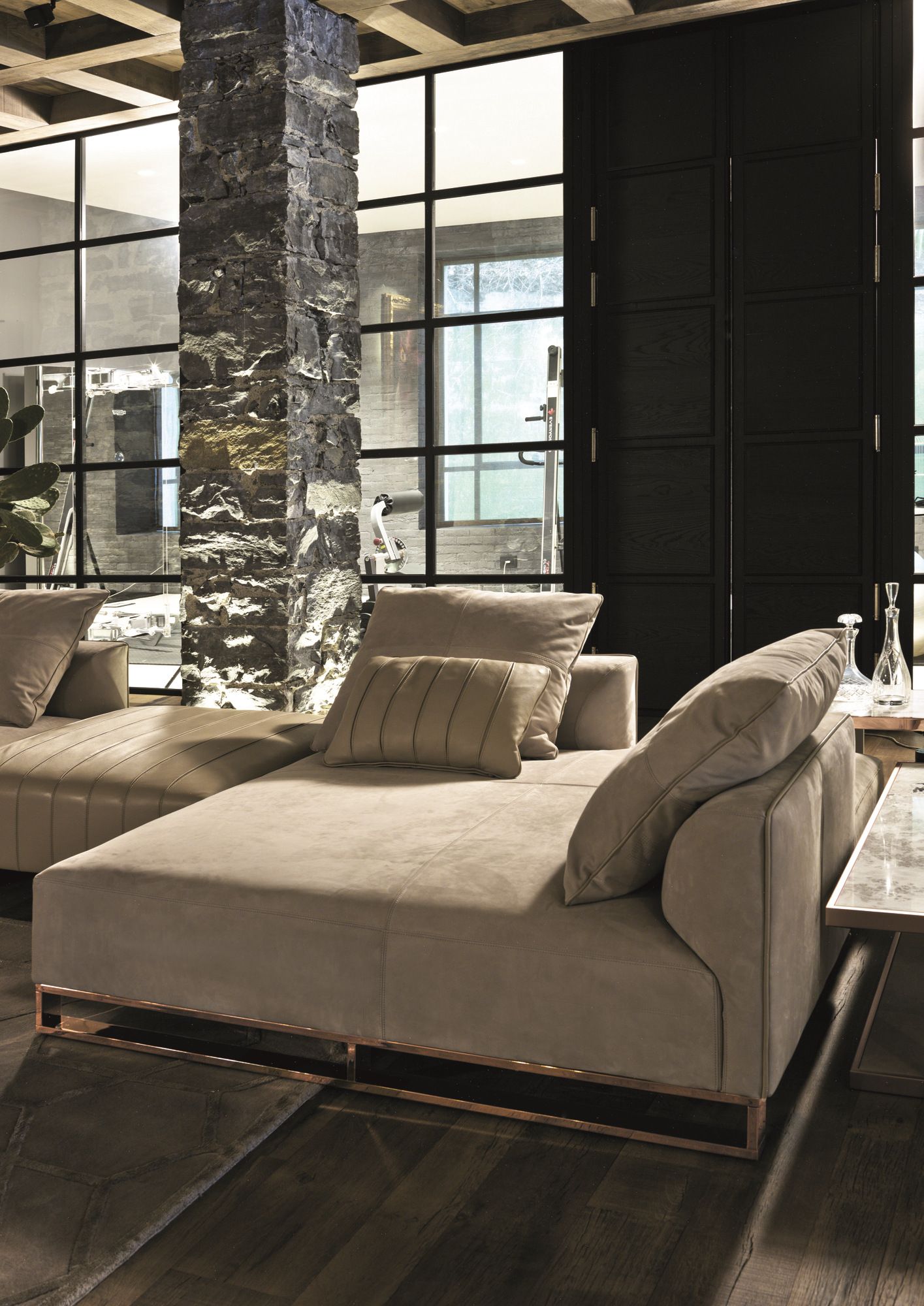 Модульный кожаный диван с полуостровом Longhi Loveluxe 2018-Illusion collection ARCH-00066542 - Вид №4