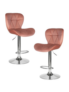 90559254 Комплект барных стульев 2 шт Barny 46x110x54 цвет розовый STLM-0282022 DOBRIN