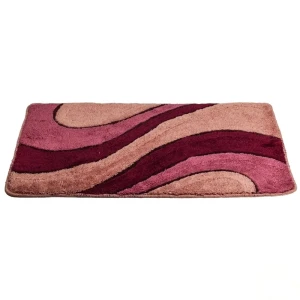 Коврик для ванной комнаты Волна розовый, 80x50 см
