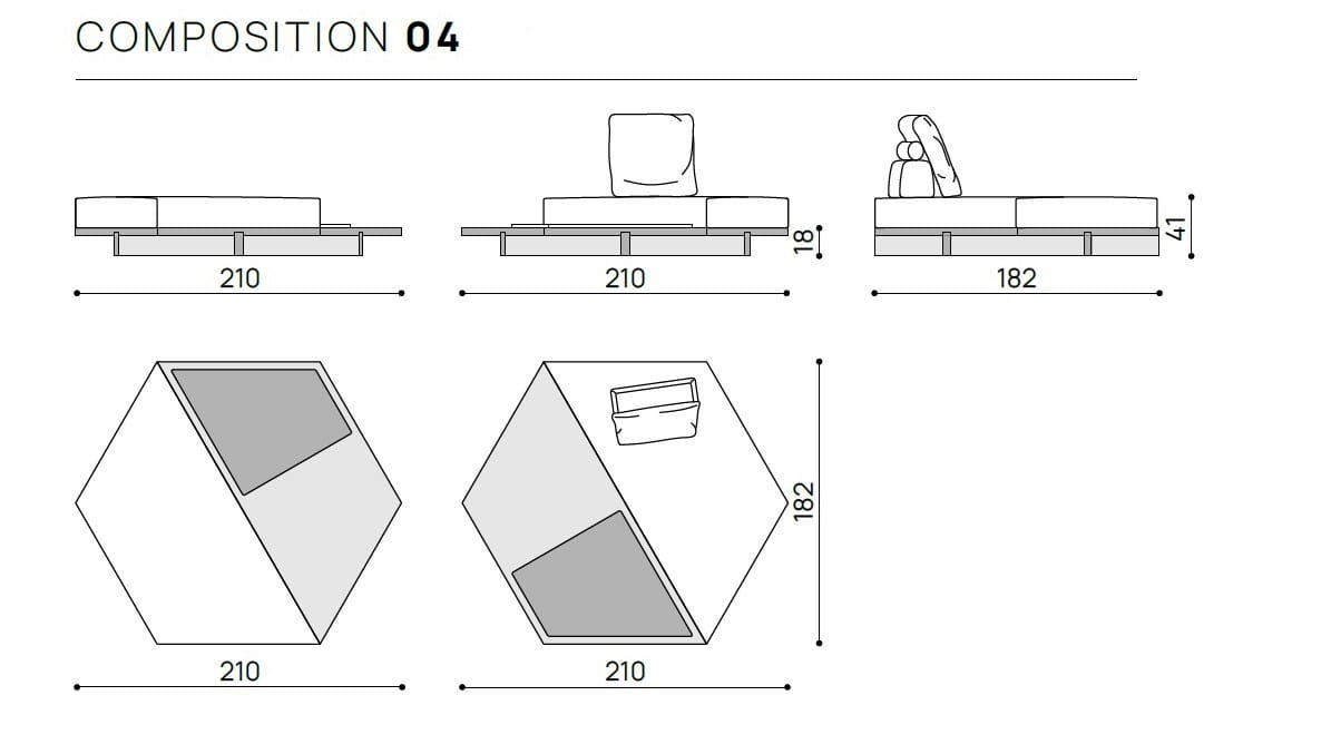 Ткань диван Frigerio VIEW ARCH-00109224 - Вид №16