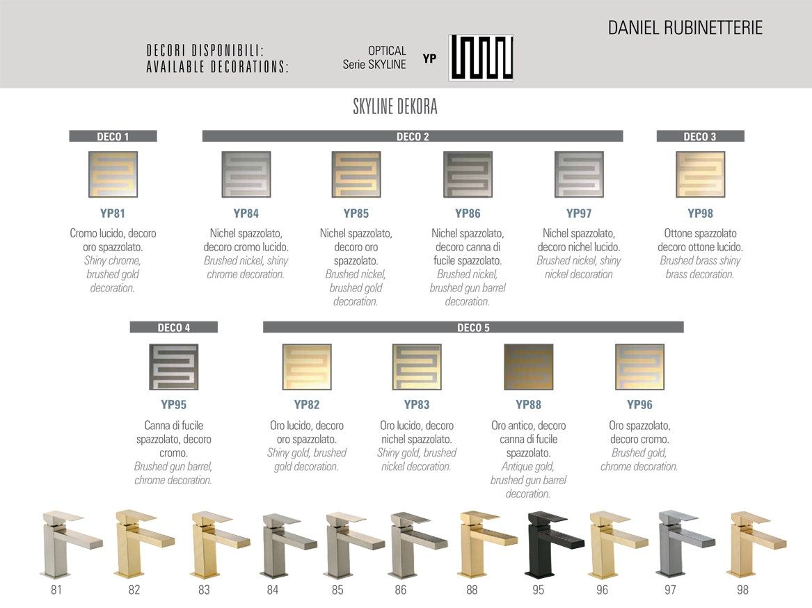 Хромированная латунная настенная душевая колонна с душем Daniel Rubinetterie Skyline ARCH-00073651 - Вид №2