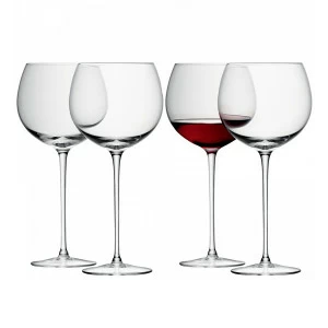 Набор из 4 круглых бокалов для вина 570 мл Wine LSA INTERNATIONAL WINE 00-3863051 Прозрачный