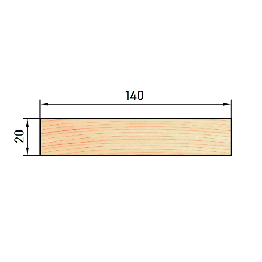 Планкен импрегнированный 20x140x2000 мм хвоя прямой с фаской угла РУСШПАЛА STLM-2014080 - Вид №9