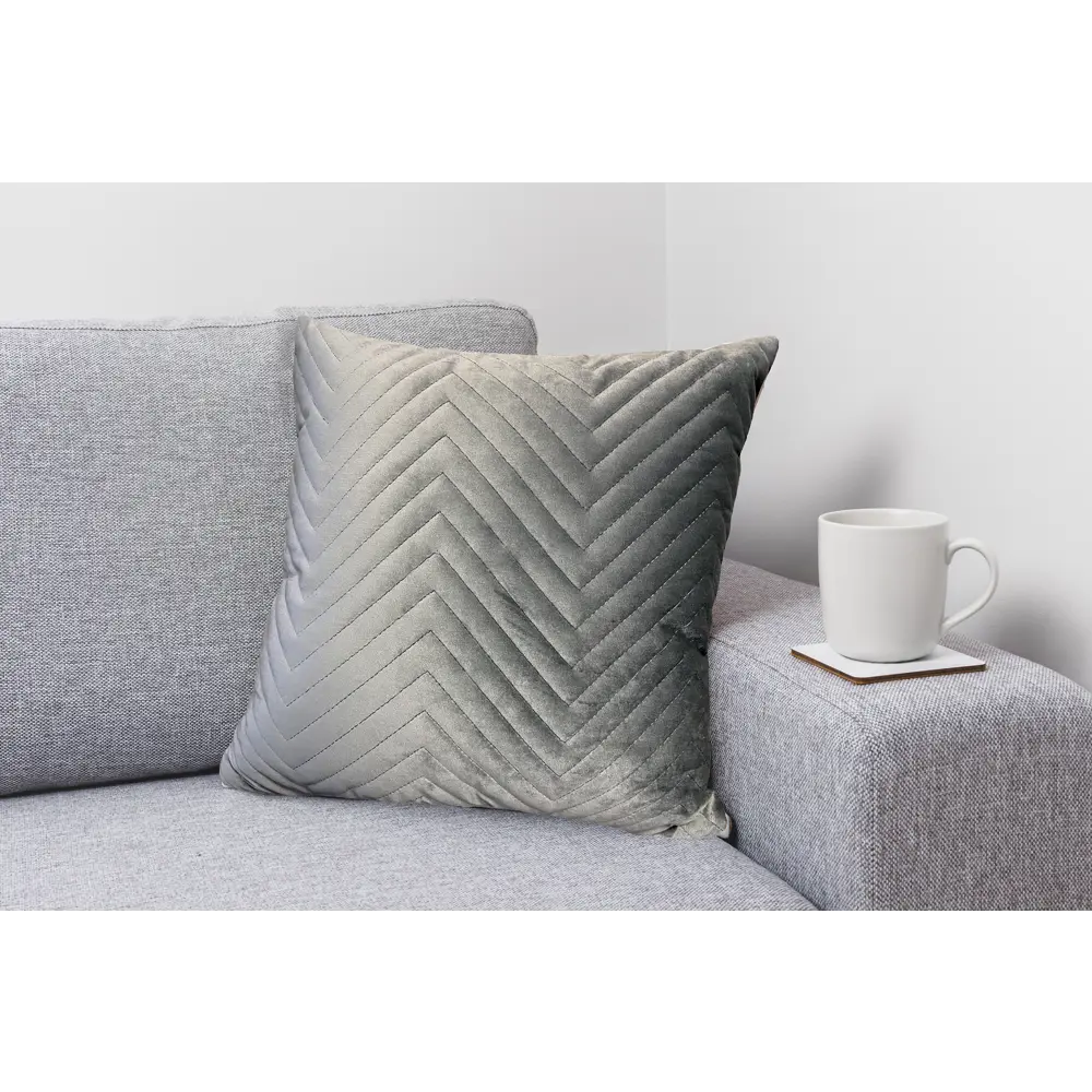 Подушка Seasons Geometric 43х43 см бархат цвет серый STLM-2170072 - Вид №3