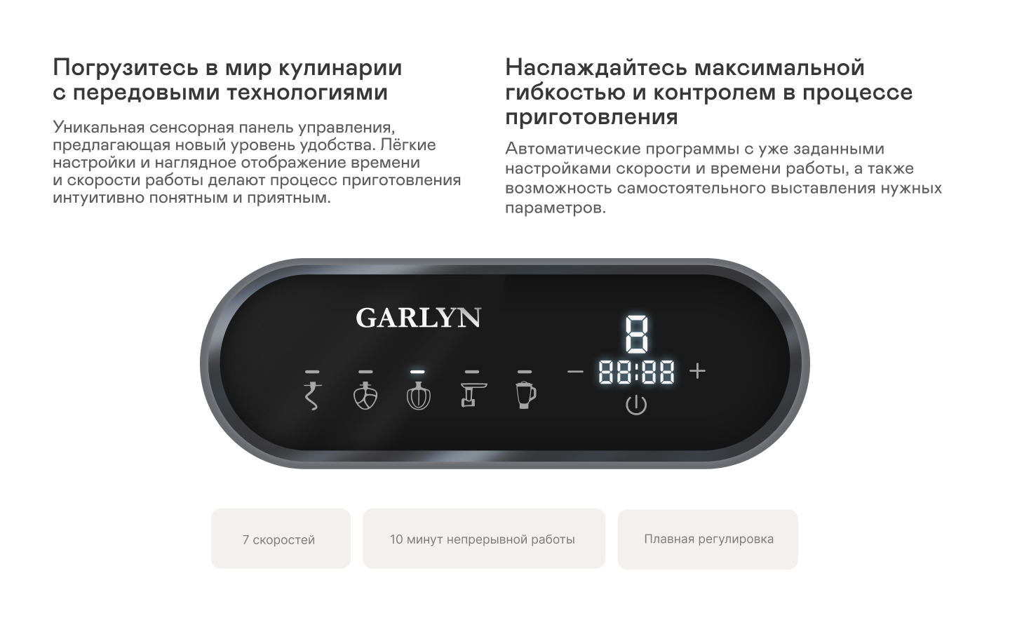 9161869 Кухонная машина GARLYN S-450 серый STDN-0099485 - Вид №8