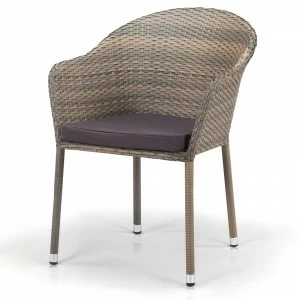 Кресло из искусственного ротанга "Дуон" Pale AFINA  130587 Серый