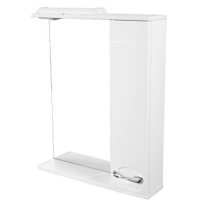 Шкаф зеркальный «» 65 см цвет белый SANFLOR Палермо