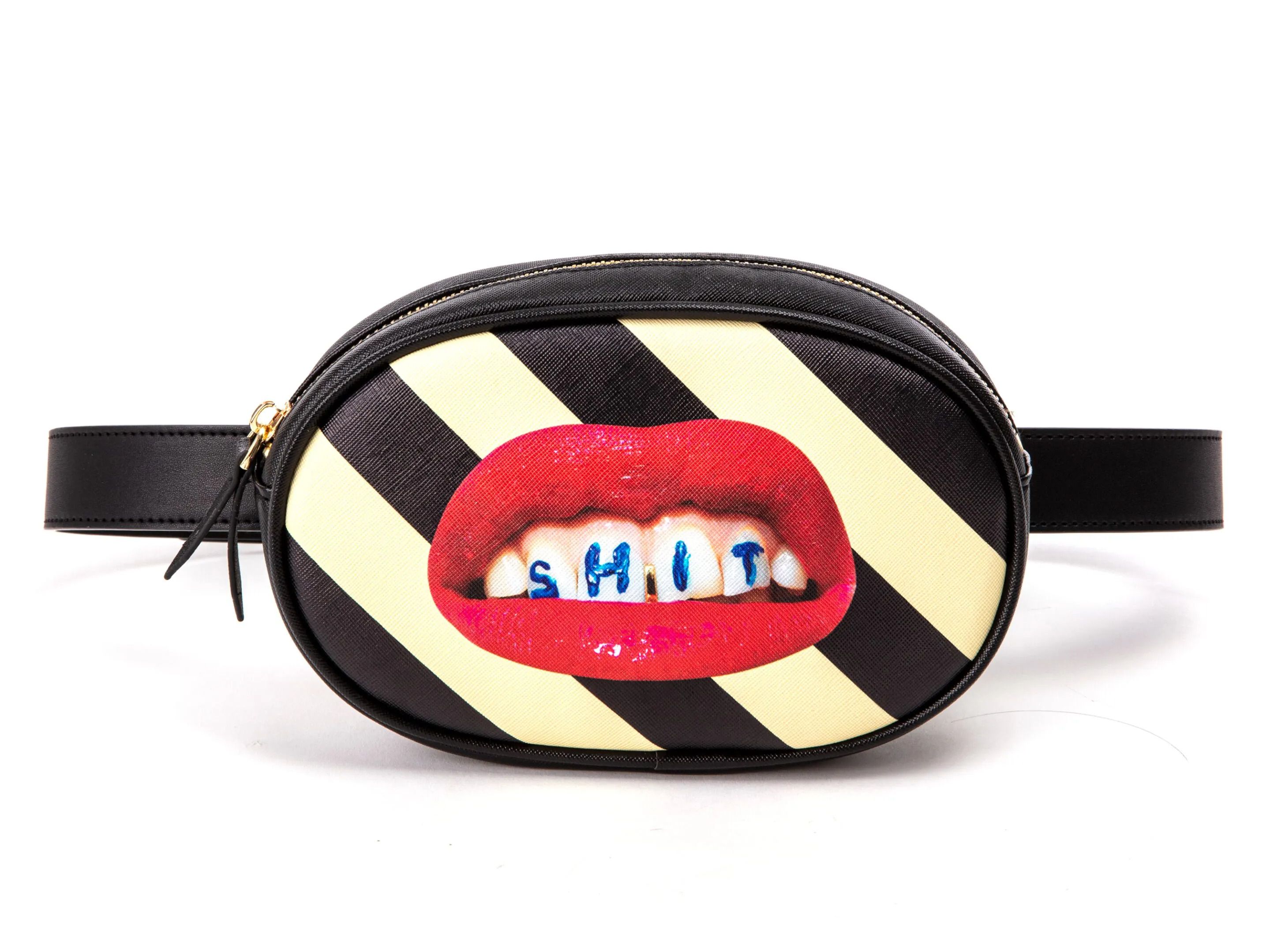 Сумка из синтетического материала Seletti SHIT STRIPED ARCH-00140464