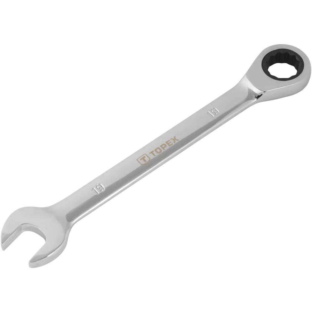 Ключ комбинированный с трещоткой CR-V 19 мм TOPEX STLM-2026188