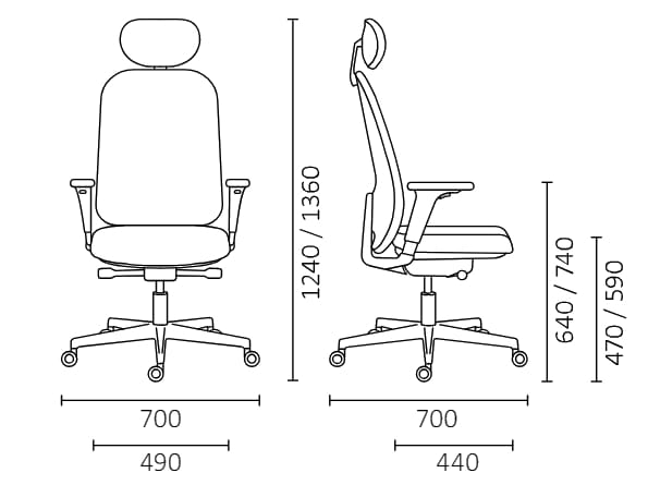 Тканевый поворотный офисный стул с подголовником Leyform RUSH ARCH-00056601 - Вид №3