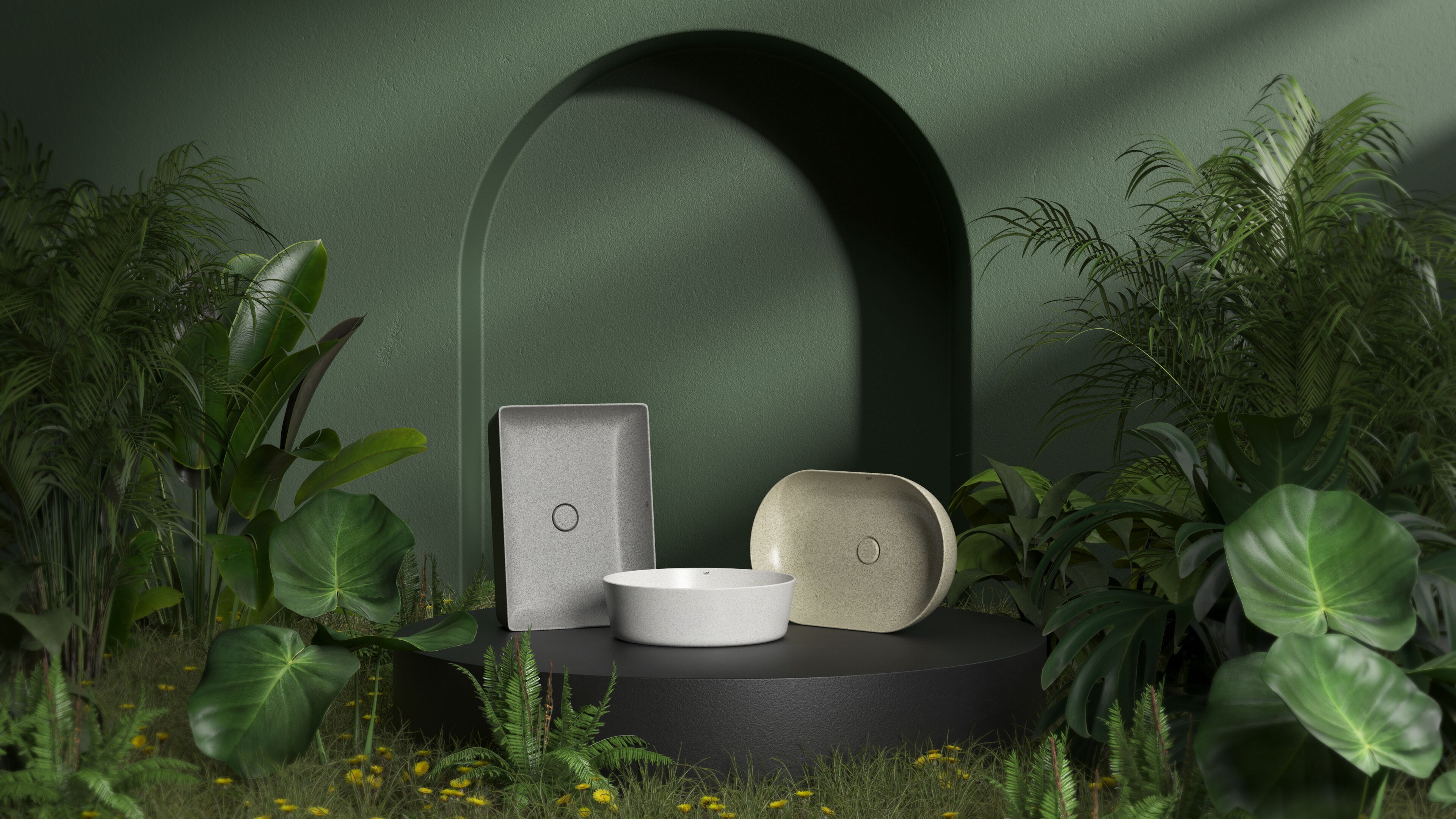 Керамическая овальная раковина RAK Ceramics RAK-BATU ARCH-00112884 - Вид №3