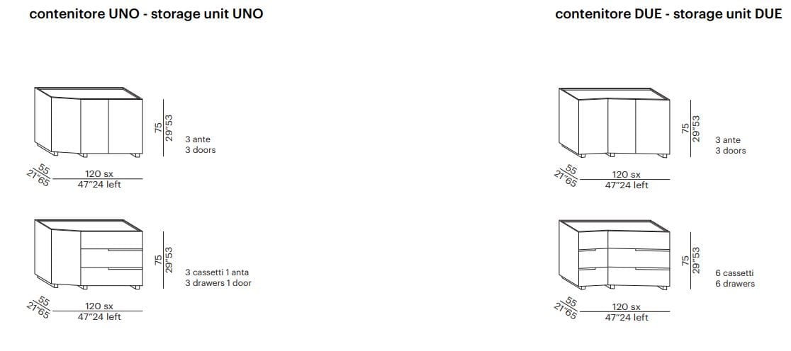 Модульный деревянный комод со встроенными ручками Meridiani WALLIS ARCH-00017052 - Вид №2