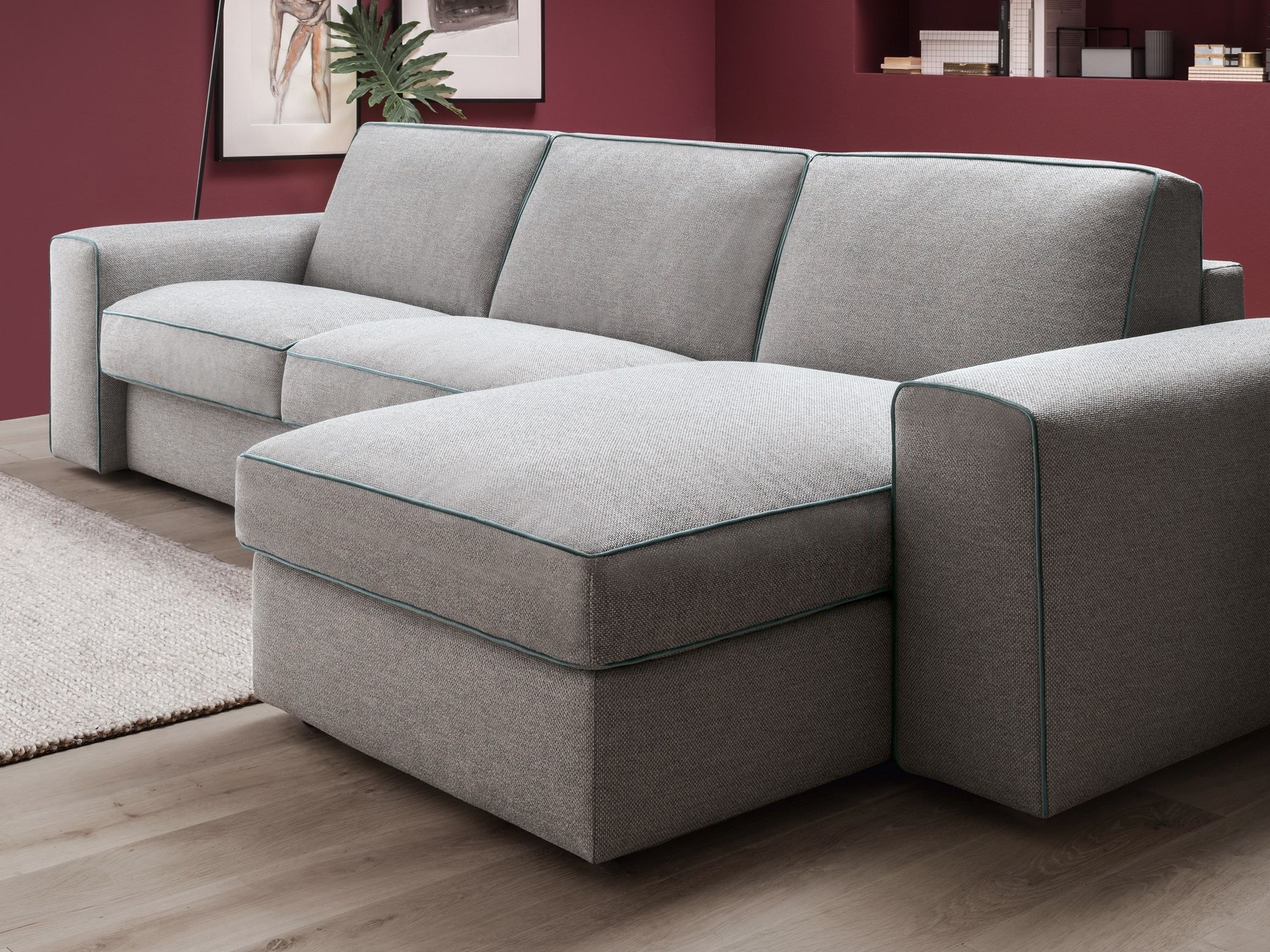 Двуспальный диван-кровать из ткани с полуостровом Felis Day &amp ARCH-00097456 - Вид №8