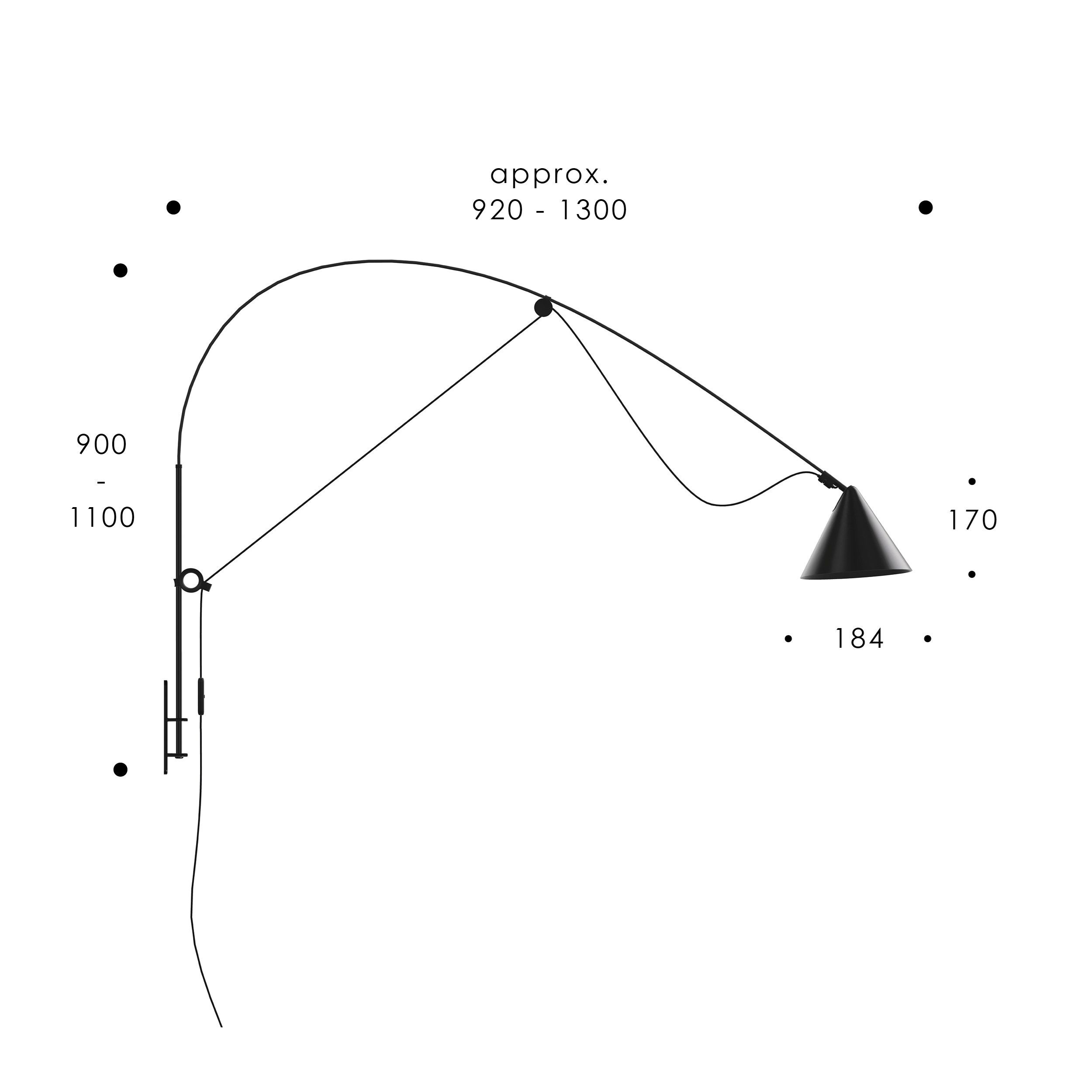 Регулируемый светодиодный настенный светильник из стекловолокна Midgard Licht Ayno ARCH-00008492 - Вид №8