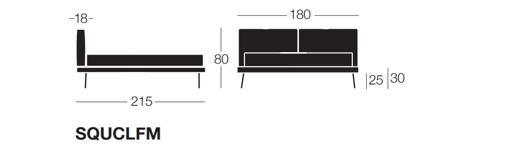 Кожаная двуспальная кровать с мягким изголовьем GRUPPO FOX ночь Фокса ARCH-00051522 - Вид №2