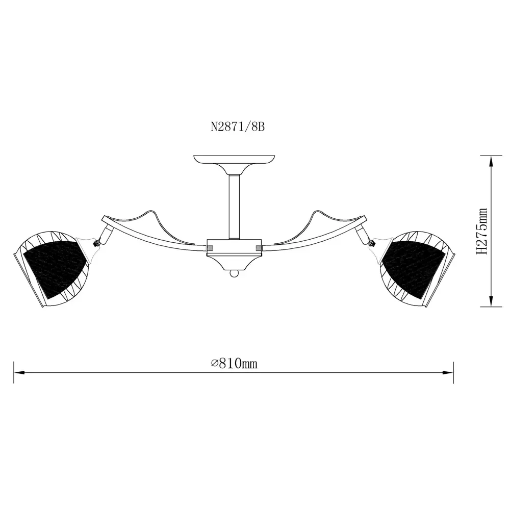 Люстра «Твинс» 8хЕ27х60 Вт, цвет золотой WINK STLM-2089561 - Вид №8