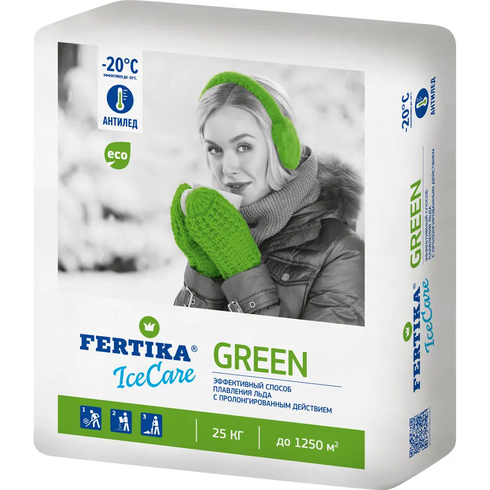 Противогололедные реагенты Fertika Icecare Green 25 кг STLM-2061028