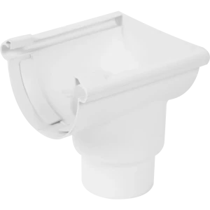 Воронка желоба торцевая универсальная цвет белый