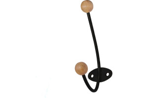 19609086 Крючок-вешалка с деревянными шариками КВД-2 черный муар 4344 Трибатрон